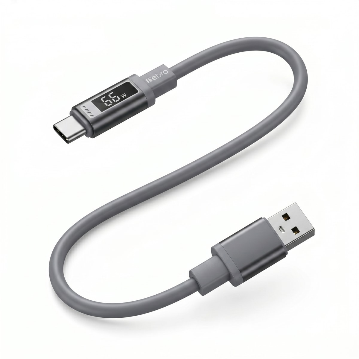 Cable SILICONA NEBRO  USB-C  WD-302T 1.2 Metros Carga Rápida 3.0A1