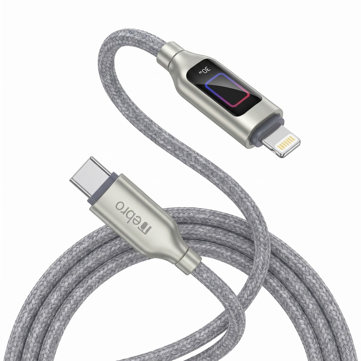 Cable con pantalla digital 30w 1.2m C/IP nebro WD305TL 8