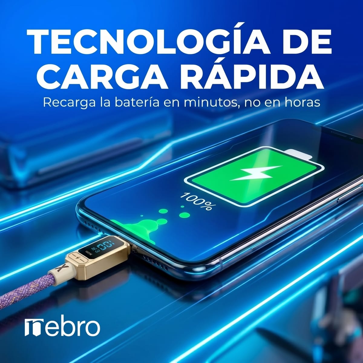 Cable trenzado con pantalla 100w 1.2m C/C nebro WD306TT2