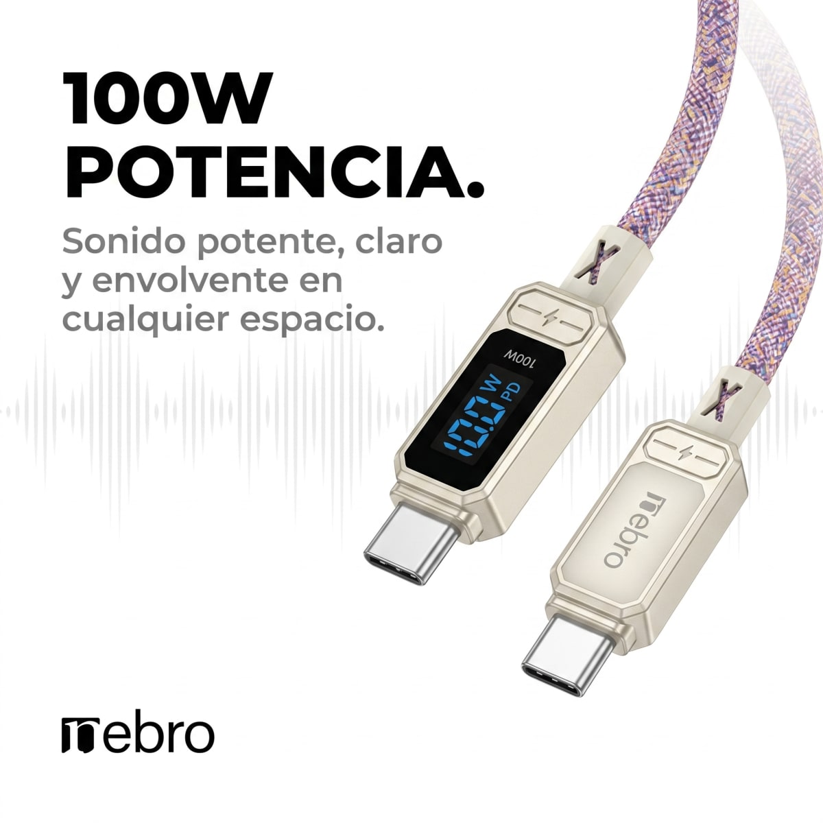 Cable trenzado con pantalla 100w 1.2m C/C nebro WD306TT4