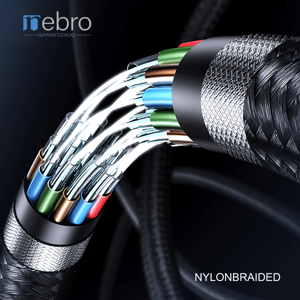 Cable carga ultra rápida máxima 60W, USB-C 1.2M Nebro WD-309T4