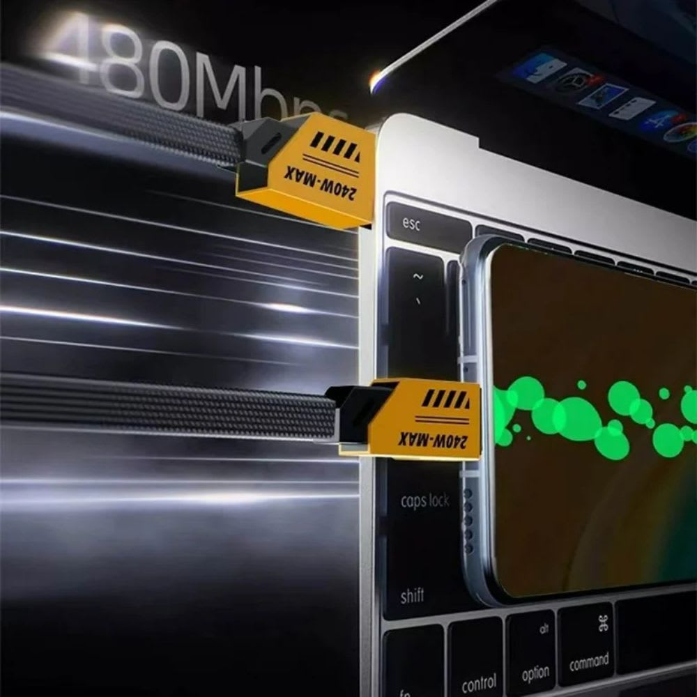 Cable carga datos ultra rápida 3 En 1 De 240 W Nebro WD-3205