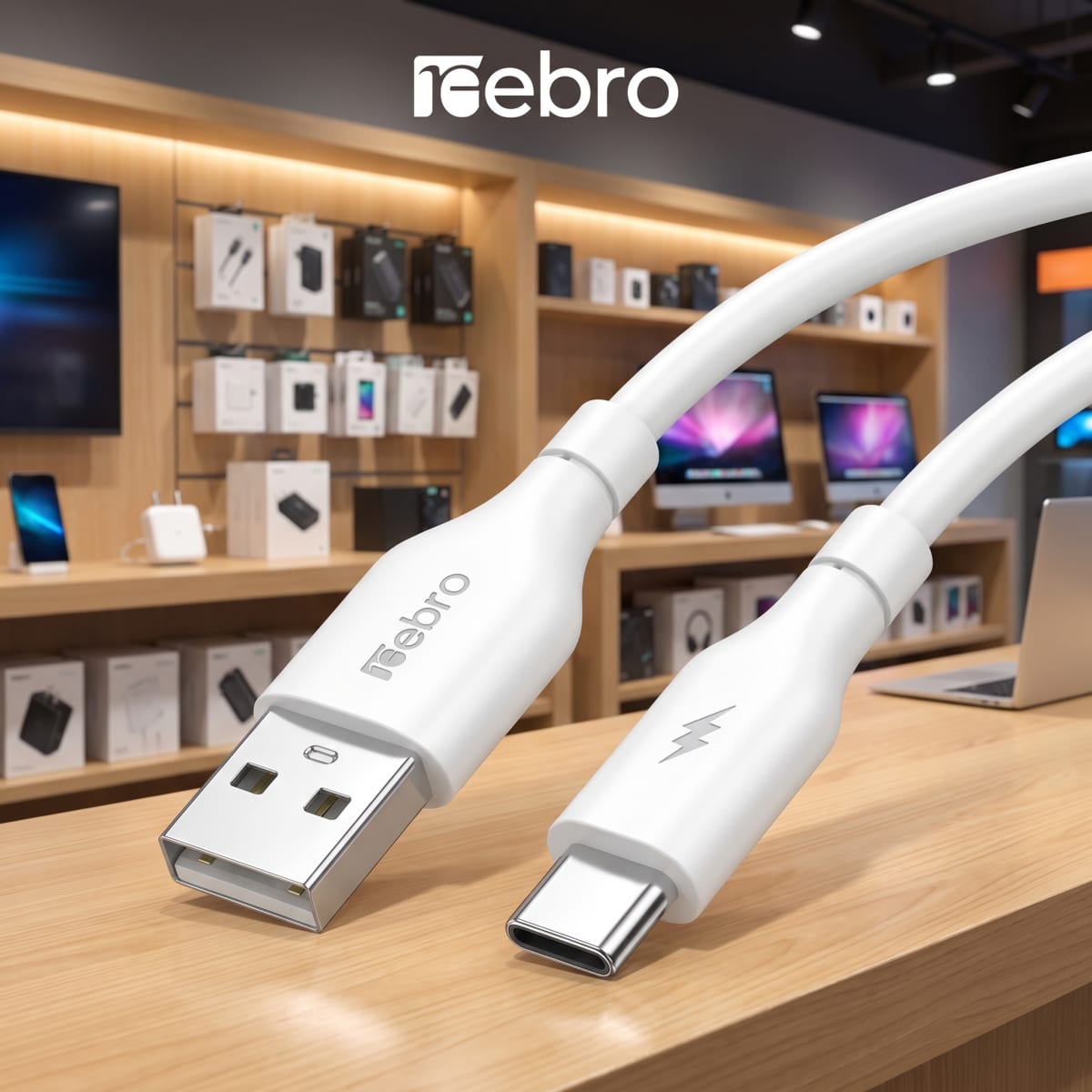 Cable Dato y Carga Nebro WD-05T USB-A/USB-C 1m Carga Rápida5