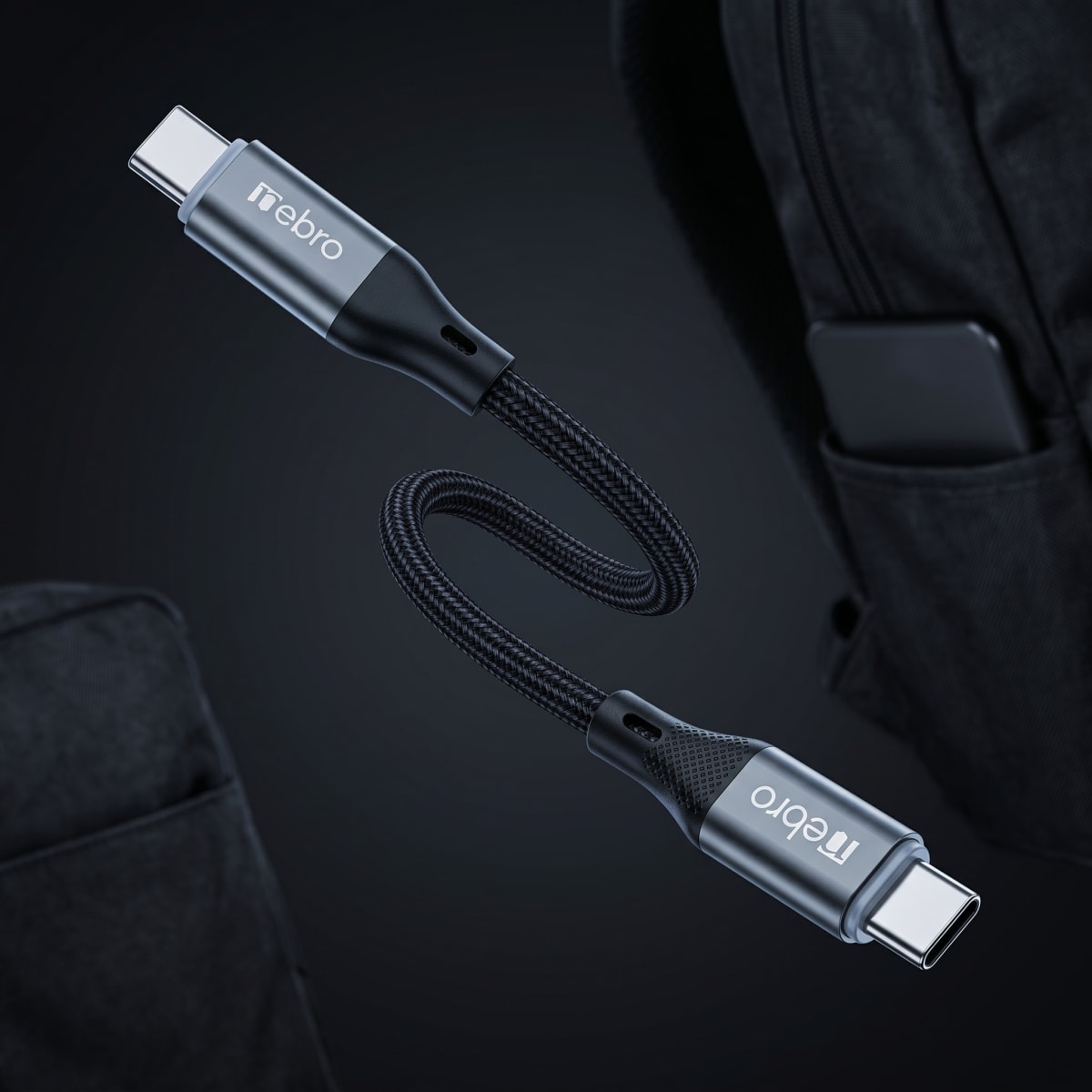 Cable trenzado 65w 1m C/C nebro Modelo WD301TT Carga rapida4