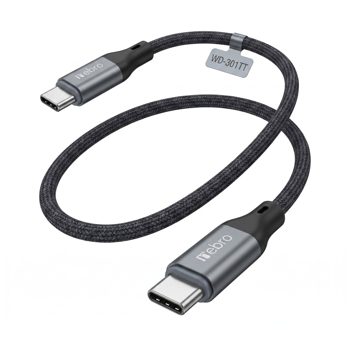 Cable trenzado 65w 1m C/C nebro Modelo WD301TT Carga rapida7