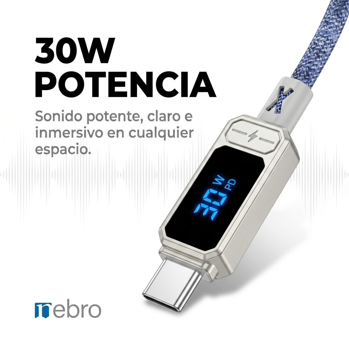 Cable trenzado con pantalla 30w 1.2m C/IP nebro WD306TL7