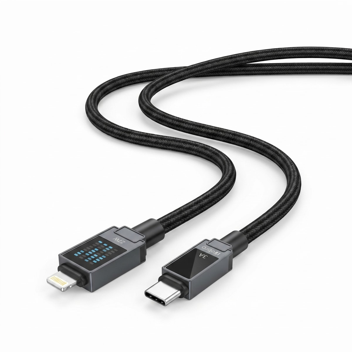 Cable Lightning Carga Ultra Rápida NEBRO WD311TL 27W PD Compatible 0