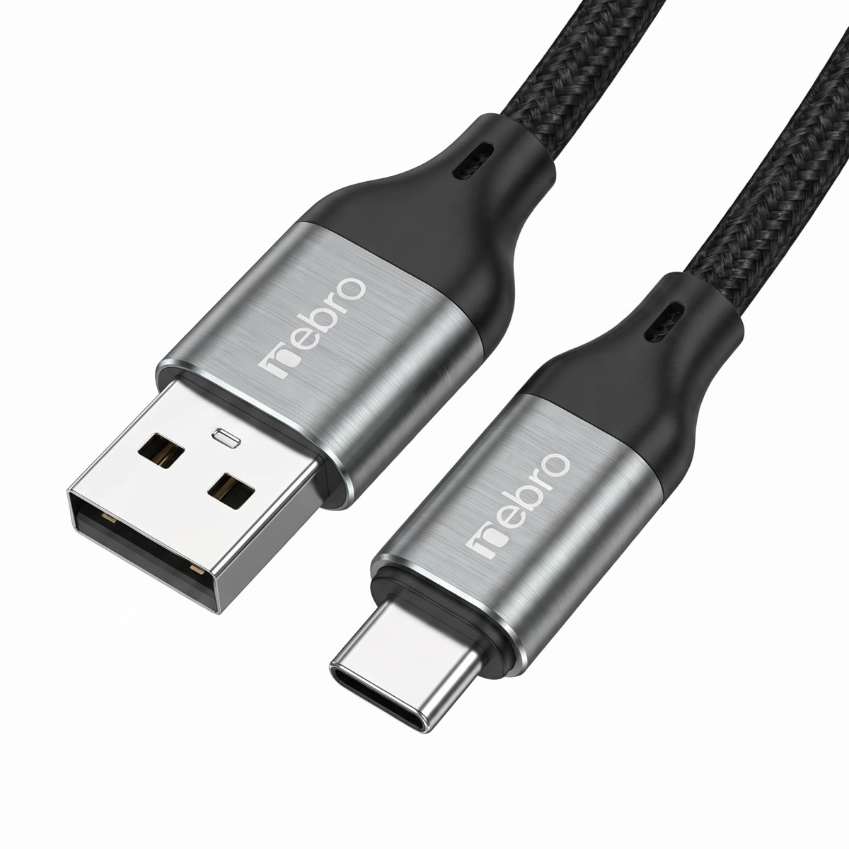Cable Nebro WD-301T  USB-A a USB-C Trenzado Carga rápida 60W5