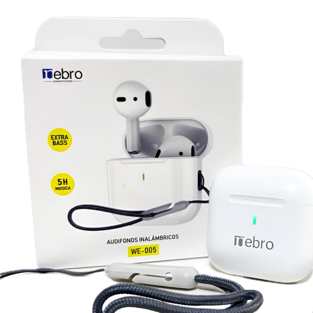 Audífonos Bluetooth Inalámbricos Bluetooth 5.3 extra bass Nebro WE-0054