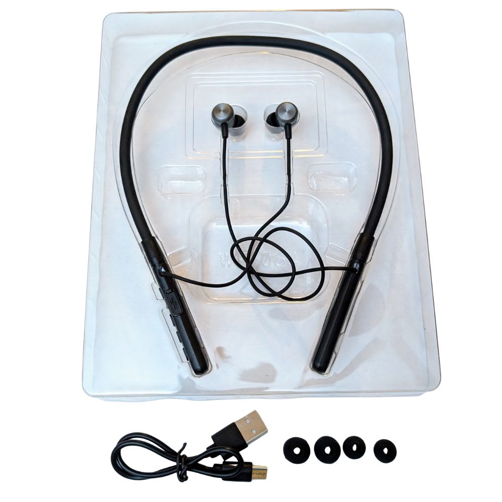 Audífonos Bluetooth Inalámbricos Bluetooth 5.3 deportivos hasta 80 hrs de baterÍa NEBRO WE-0647