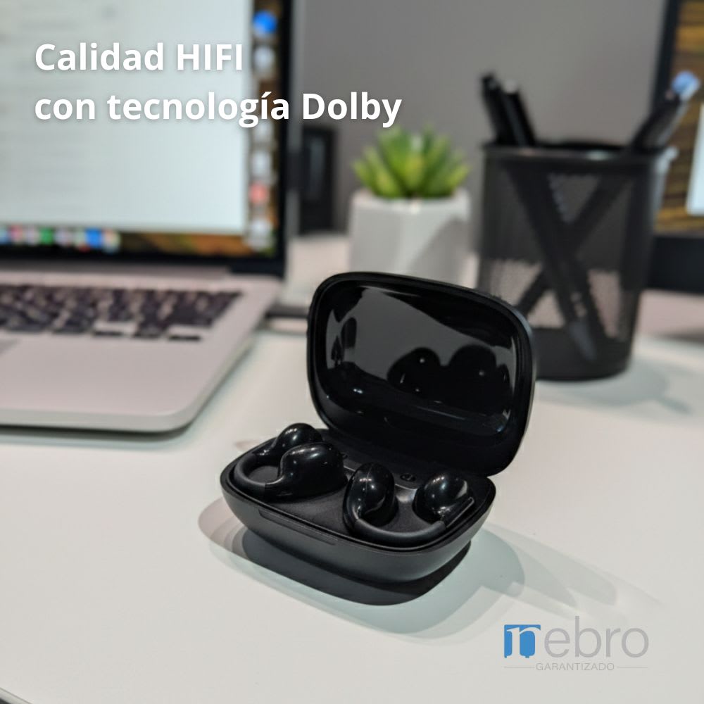 Audífonos Bluetooth clip 40mAh Estuche 400mAh 20h con estuche Nebro WE-5016