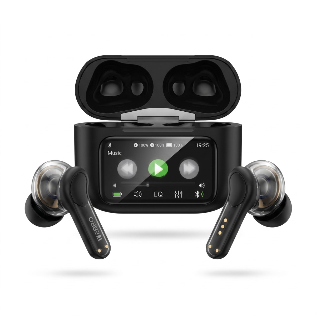 Audífonos Inalámbricos Nebro WE-509 Bluetooth 5.4 Cancelación Activa de Ruido Sonido HiFi Efectos Espaciales Pantalla Táctil LCD 0