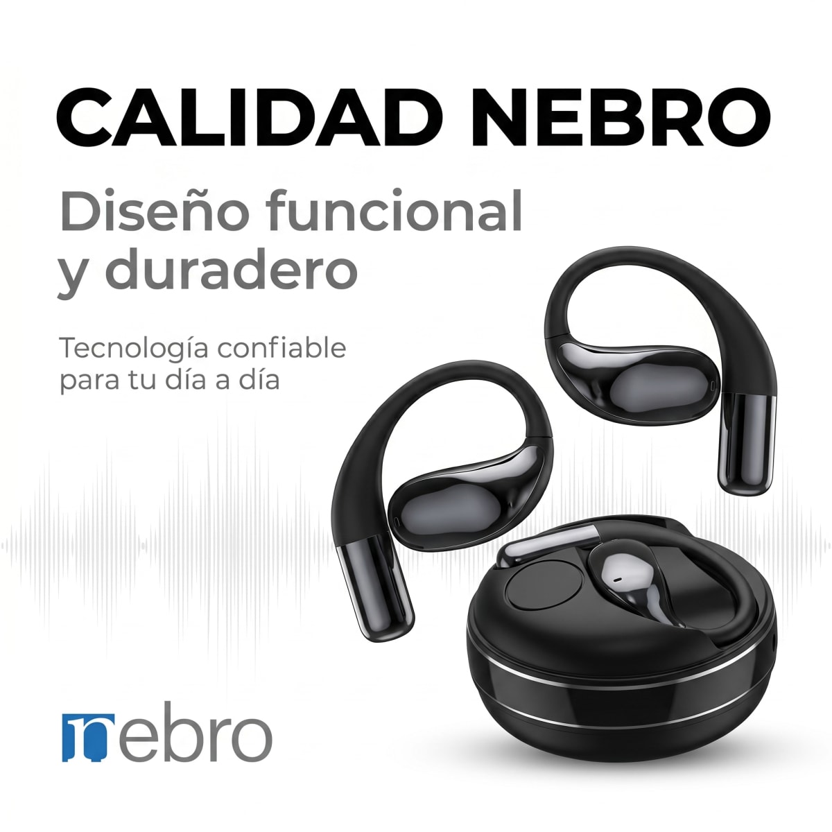 Audífonos inalámbricos Bluetooth NEBRO WE067 Alcance 10m4
