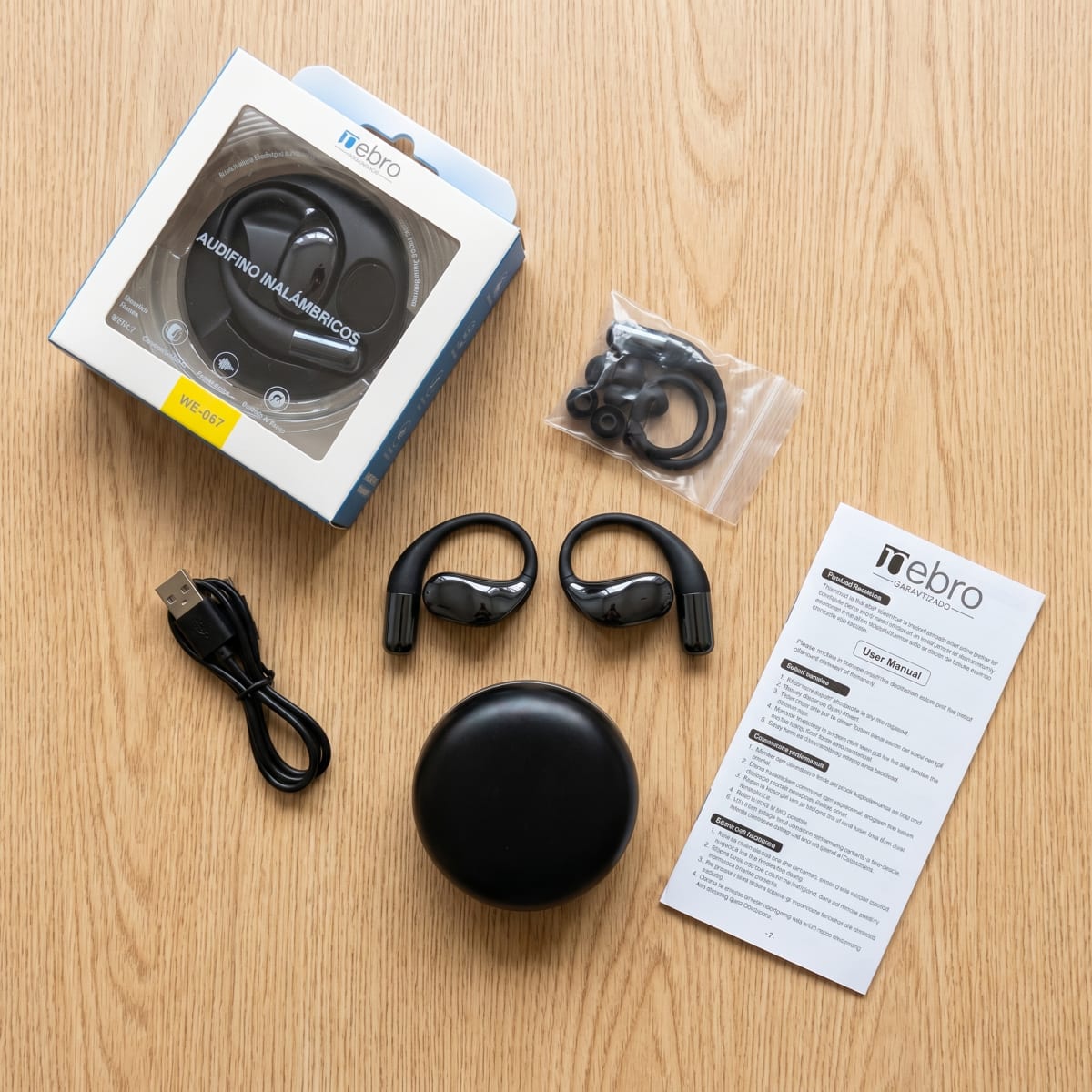 Audífonos inalámbricos Bluetooth NEBRO WE067 Alcance 10m7