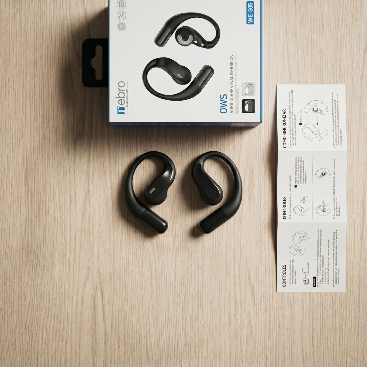 Audífonos Bluetooth 5.4 OWS NEBRO WE505 Reducción Ruido2