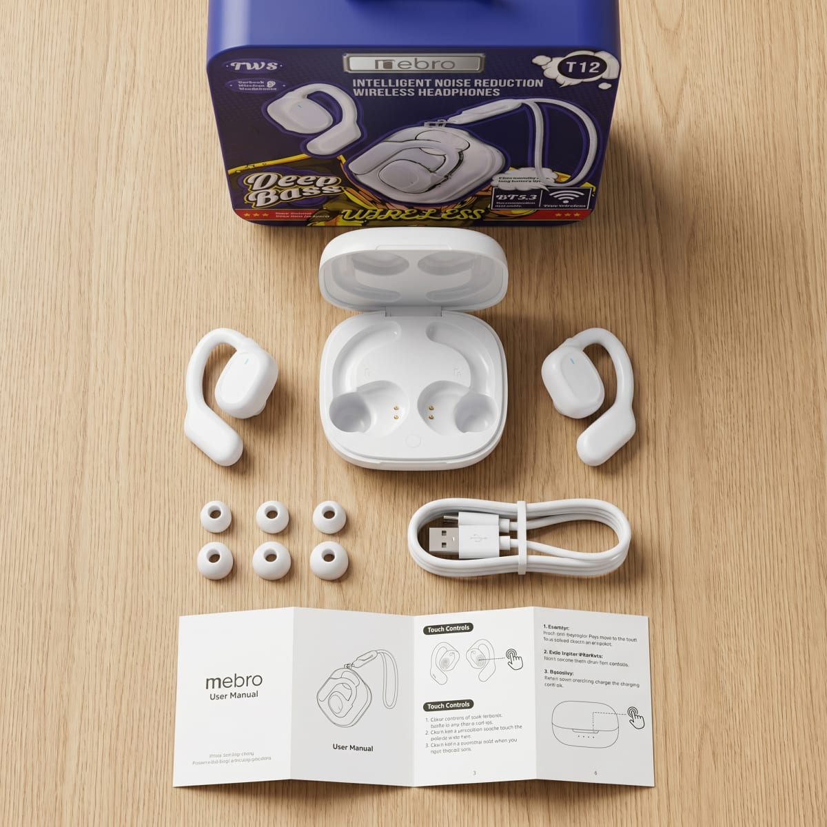 Audífonos Bluetooth TWS NEBRO WET12 Bluetooth Cancela ruido5