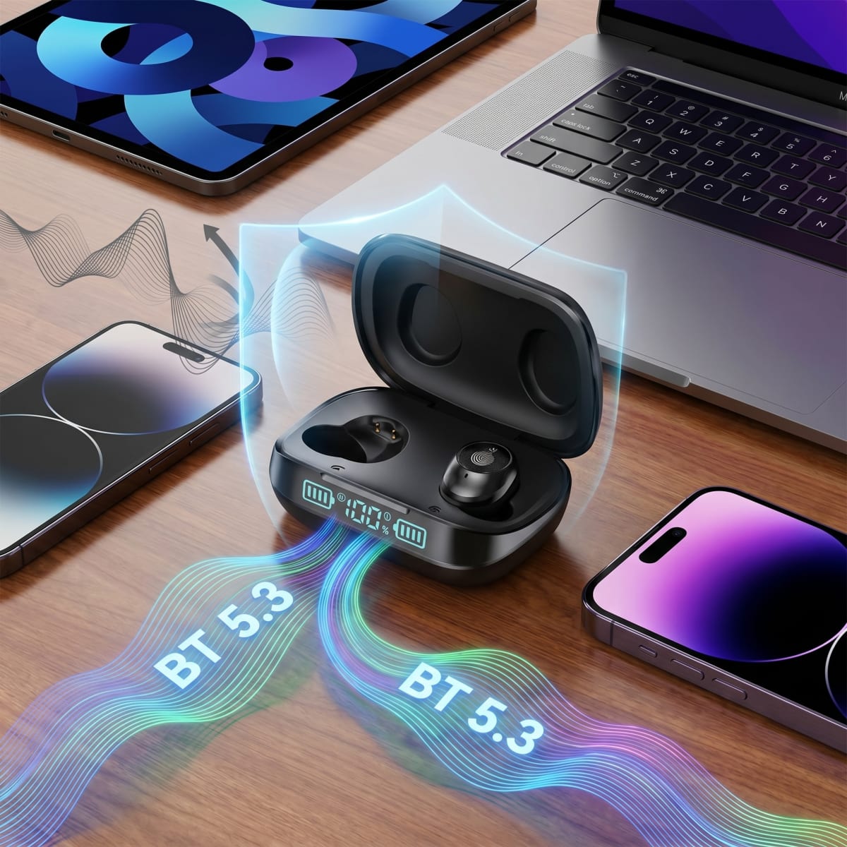 Audífonos Bluetooth NEBRO WET26 Bluetooth 53 Cancela Ruido4