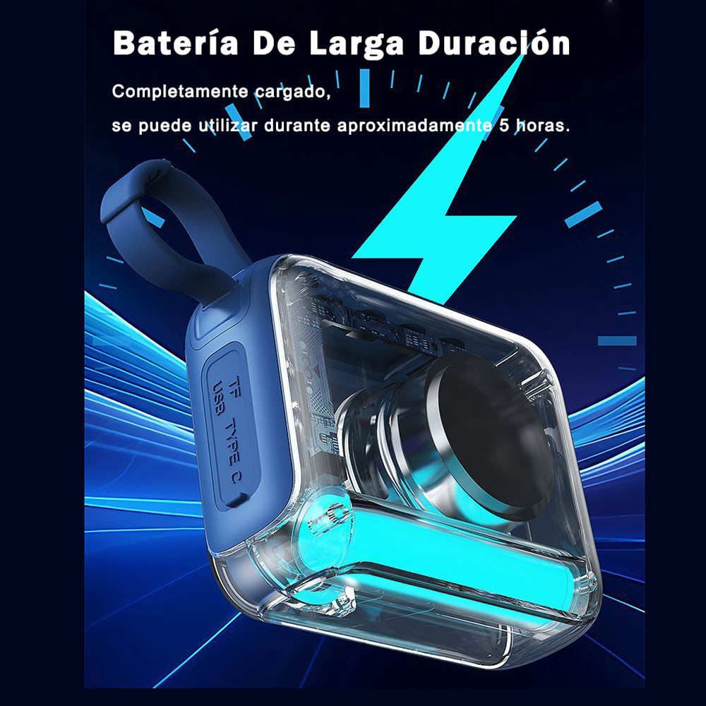 Mini Bocina Nebro 5W 1200mAh Bluetooth recargable, USB TWS WG-1314