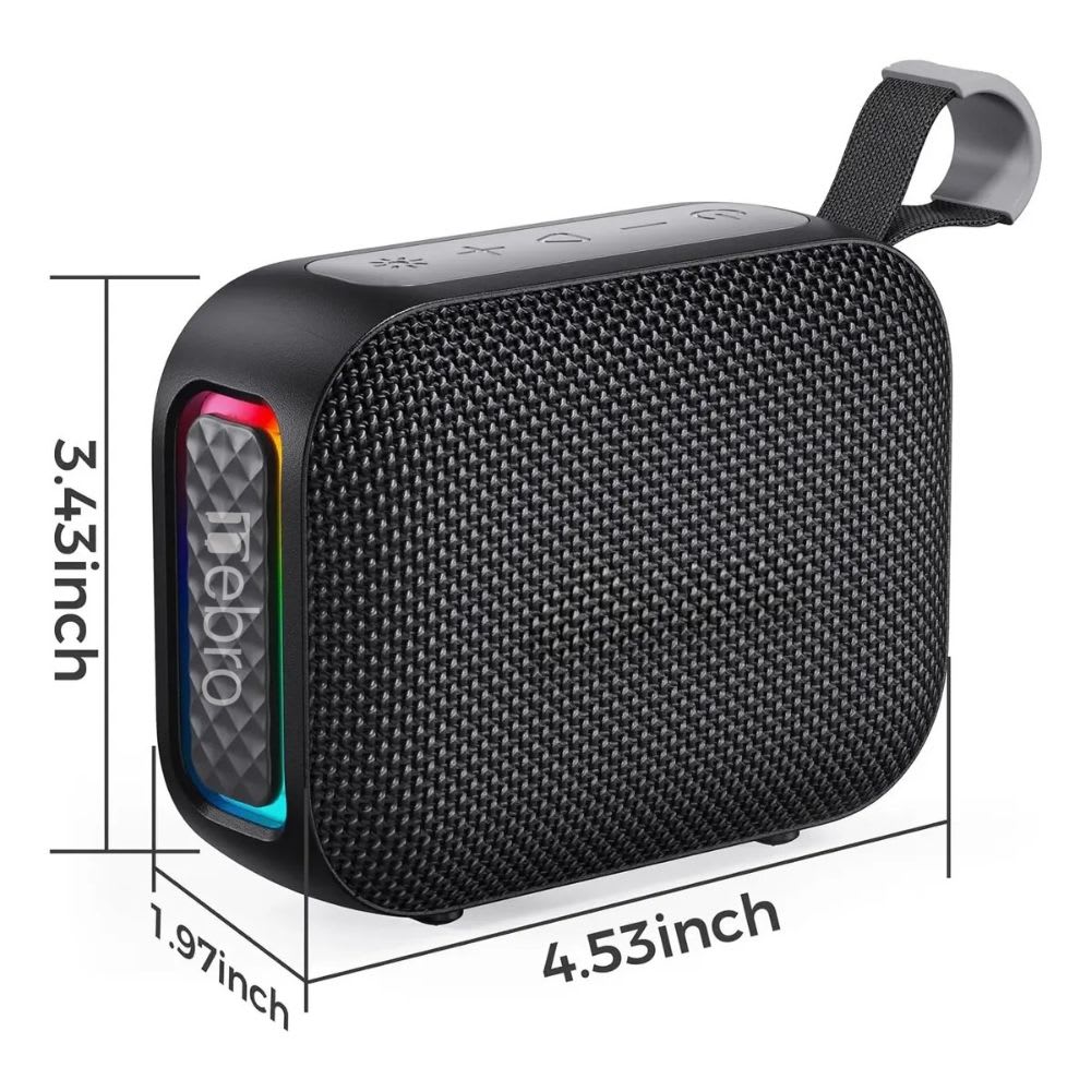 Mini Bocina Nebro 8W Bluetooth recargable IPX4 USB TWS WG-1982