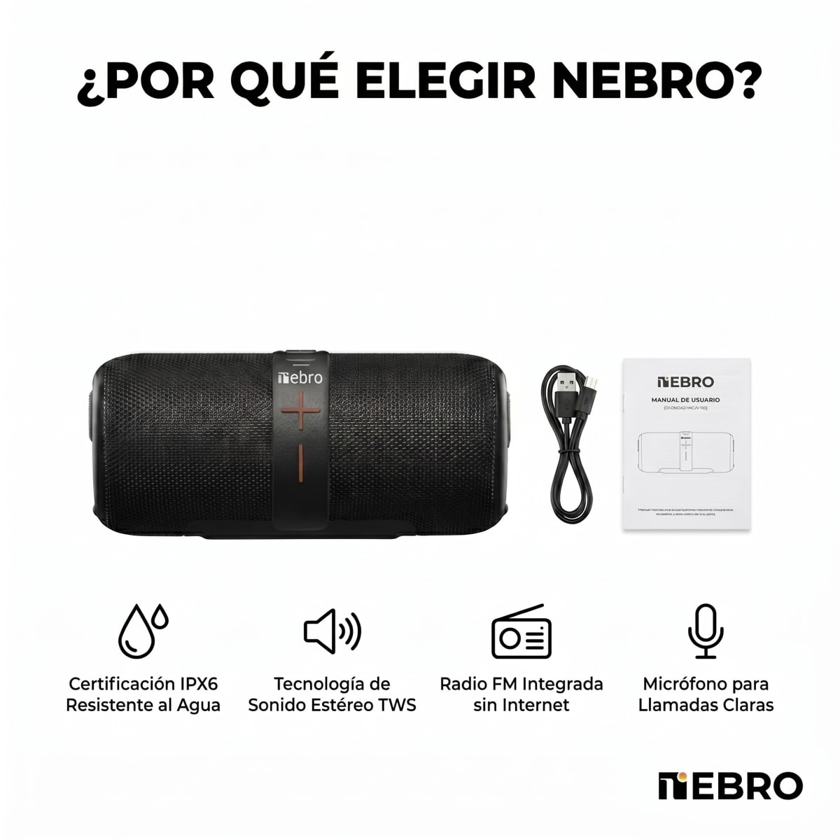 Bocina NEBRO Modelo WG085 0