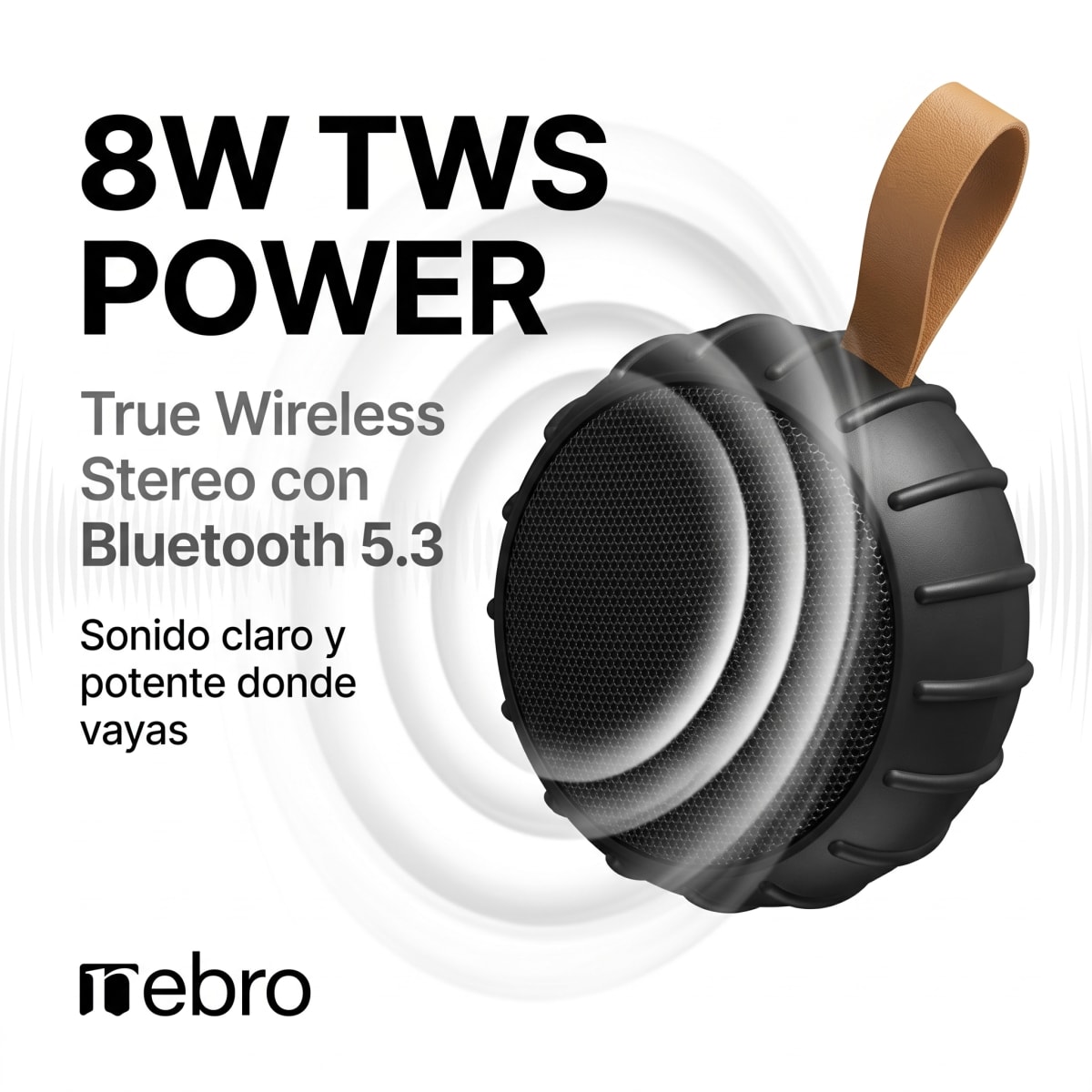 Bocina Bluetooth TWS NEBRO WG132 Bluetooth 53 8W ipx63