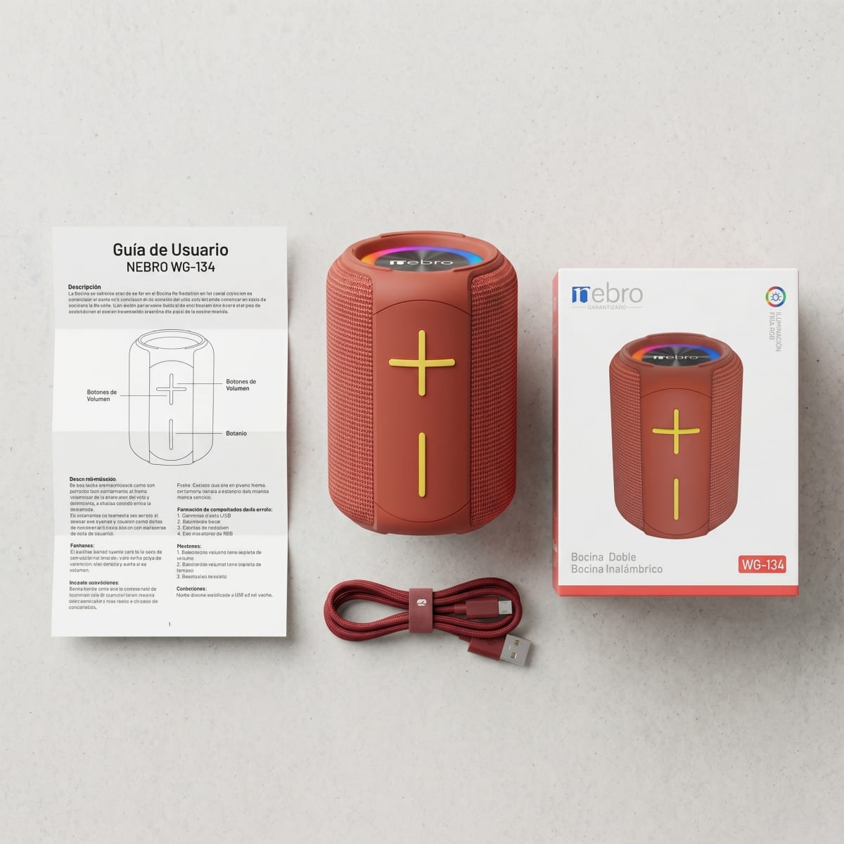 Bocina Bluetooth TWS NEBRO WG134 Bluetooth 54 8W6