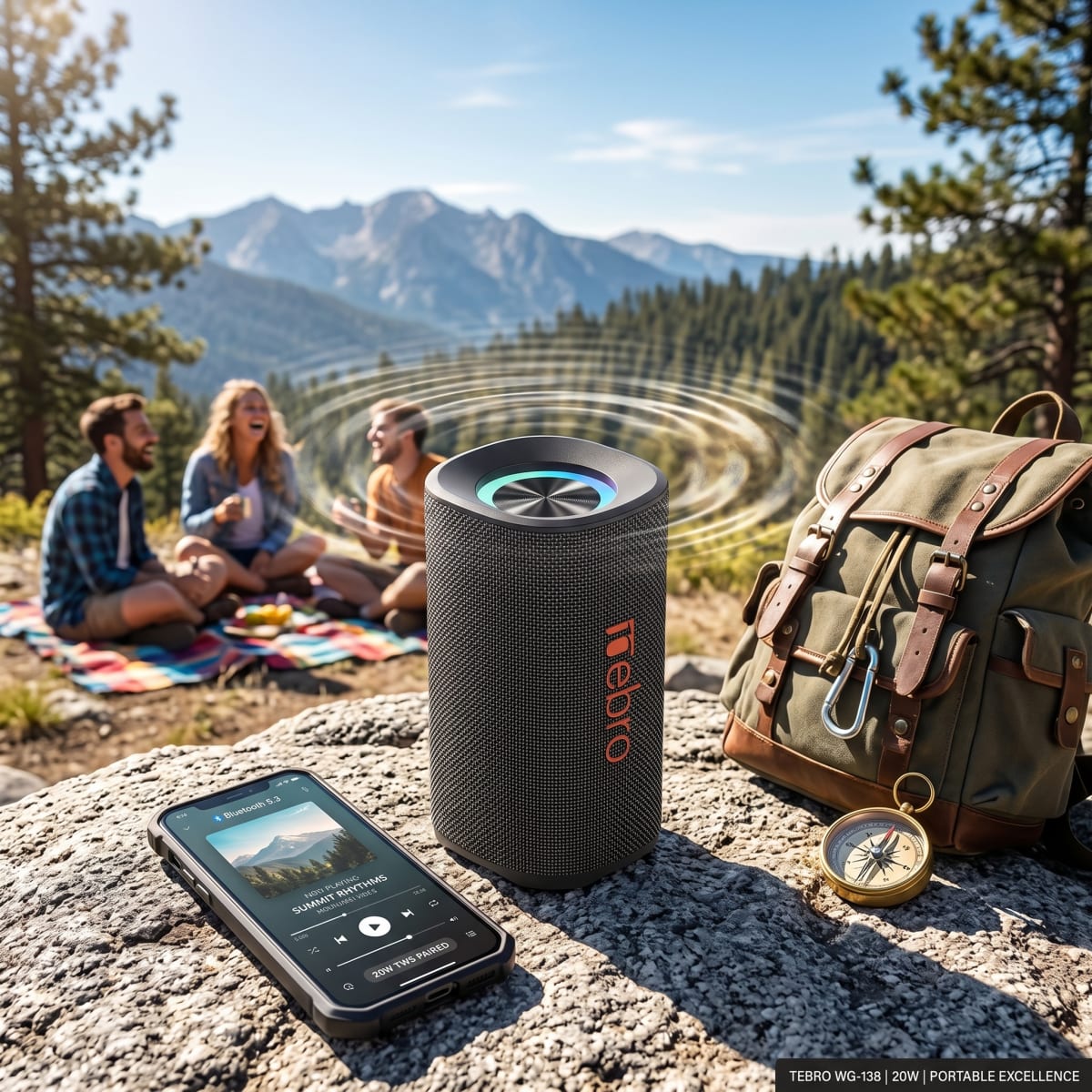 Bocina Bluetooth TWS NEBRO WG138 8h Bluetooth 53 20W1