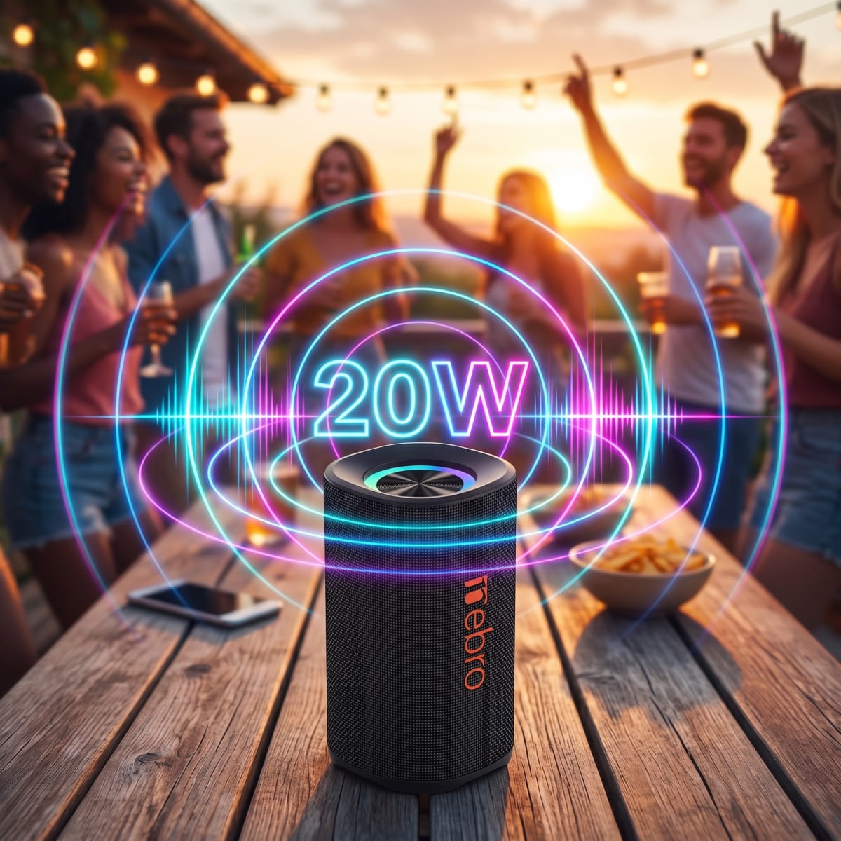 Bocina Bluetooth TWS NEBRO WG138 8h Bluetooth 53 20W3