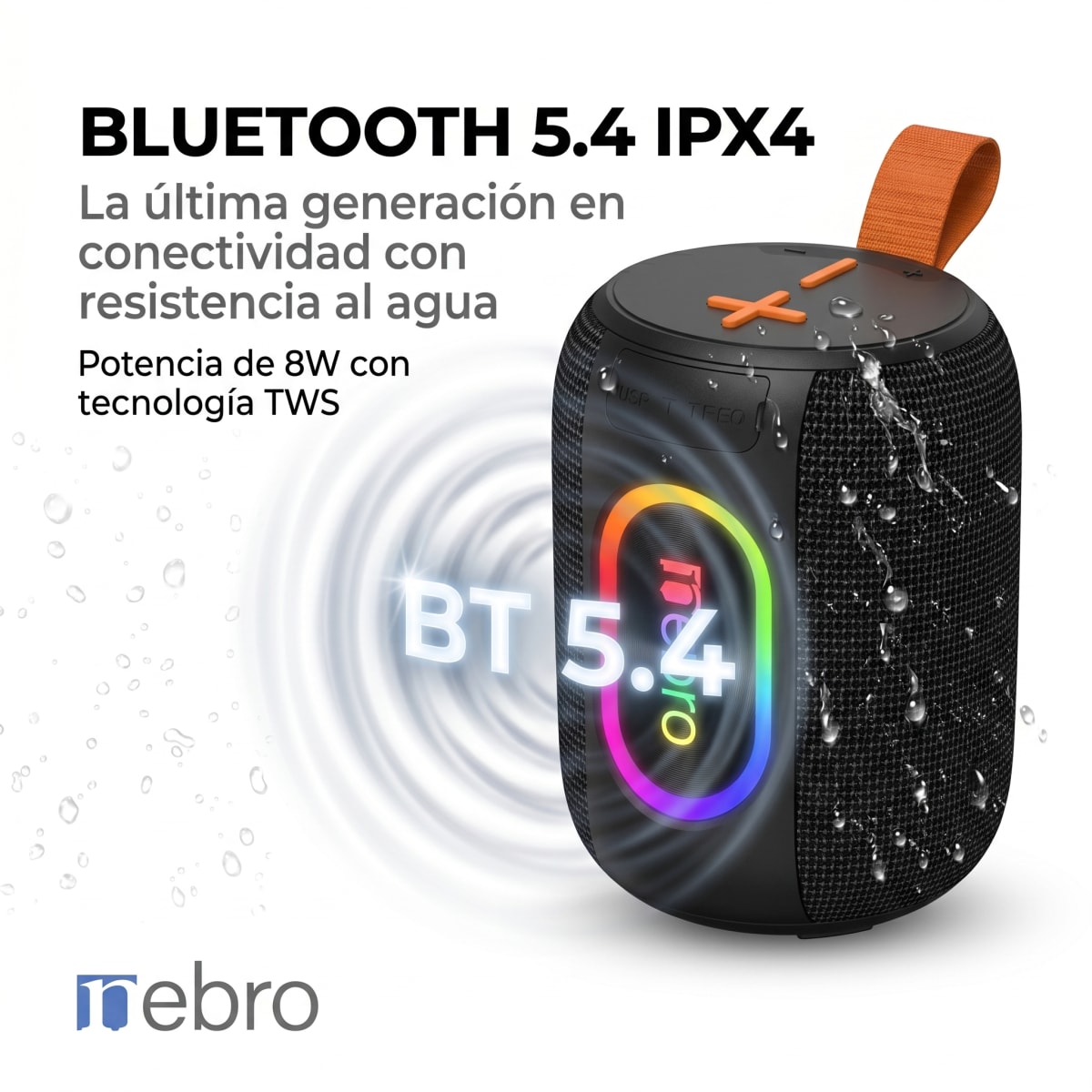 Bocina Bluetooth TWS NEBRO WG146 Bluetooth 54 8W IPX42