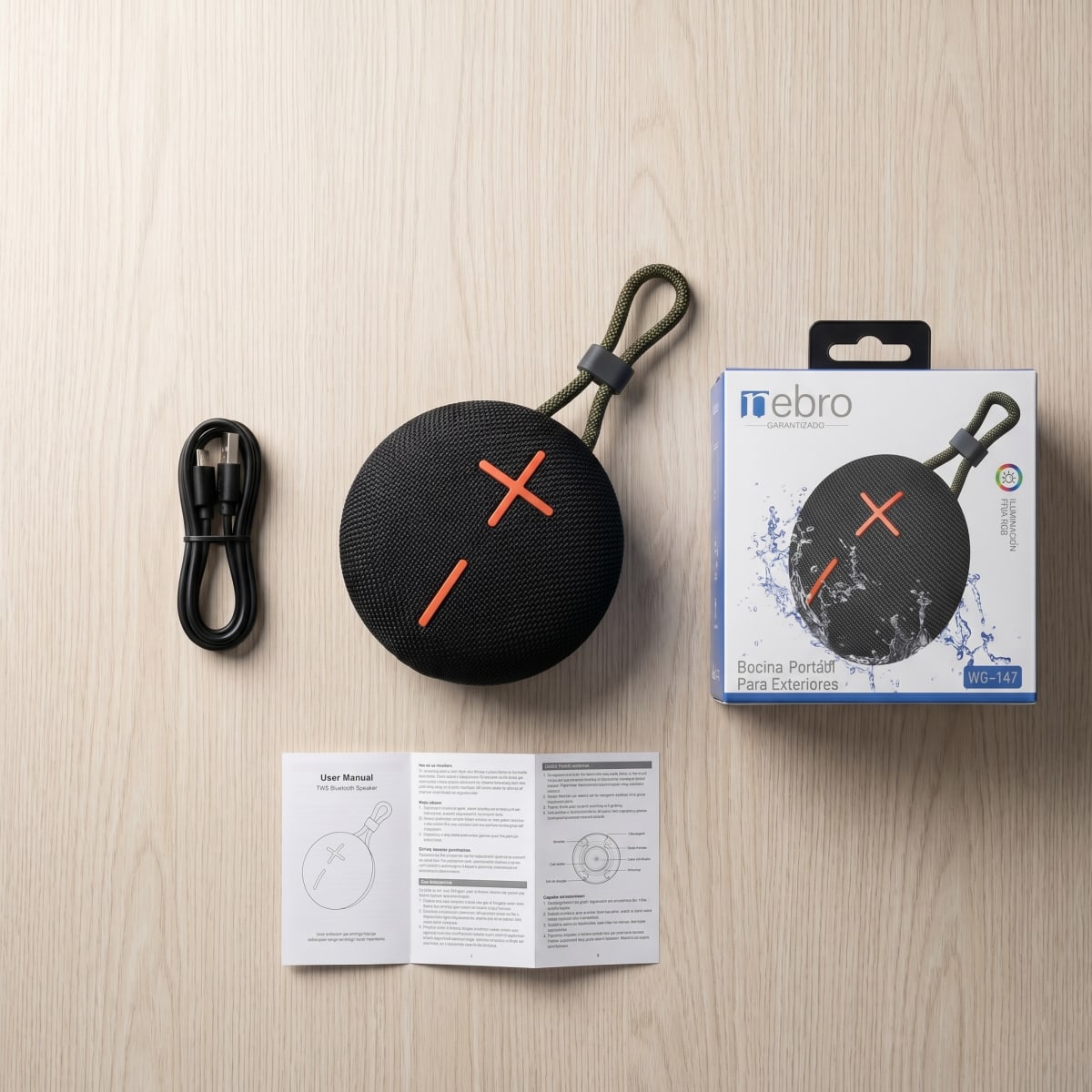 Bocina Bluetooth TWS NEBRO WG147 Bluetooth 53 10W IPX56