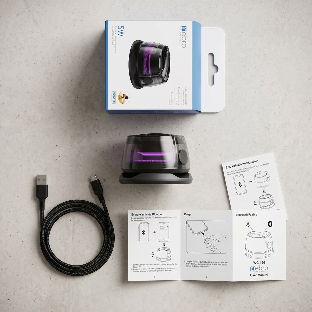 Bocina Bluetooth TWS Manos libres 5W Nebro WG1506