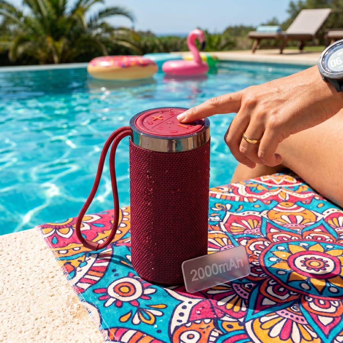 Bocina Bluetooth RGB NEBRO WG182 5W Sonido Envolvente 2000mAh3