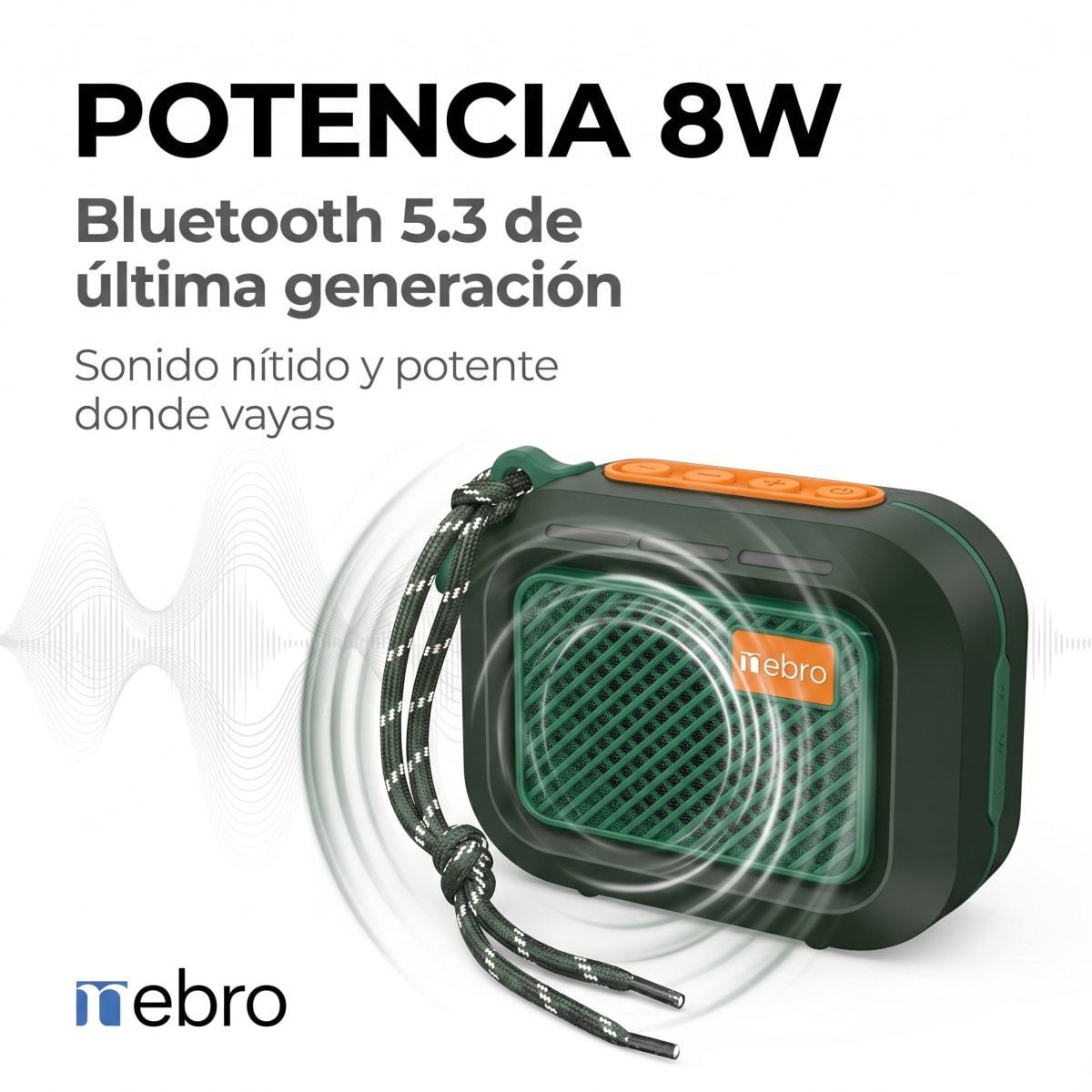 Bocina Bluetooth 5.3 3h 8W NEBRO WG1843
