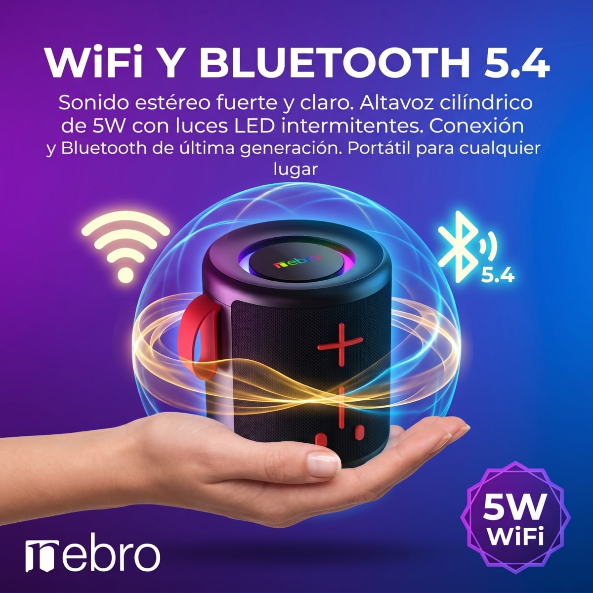 Bocina Bluetooth NEBRO WG190 Bluetooth 54 5W4