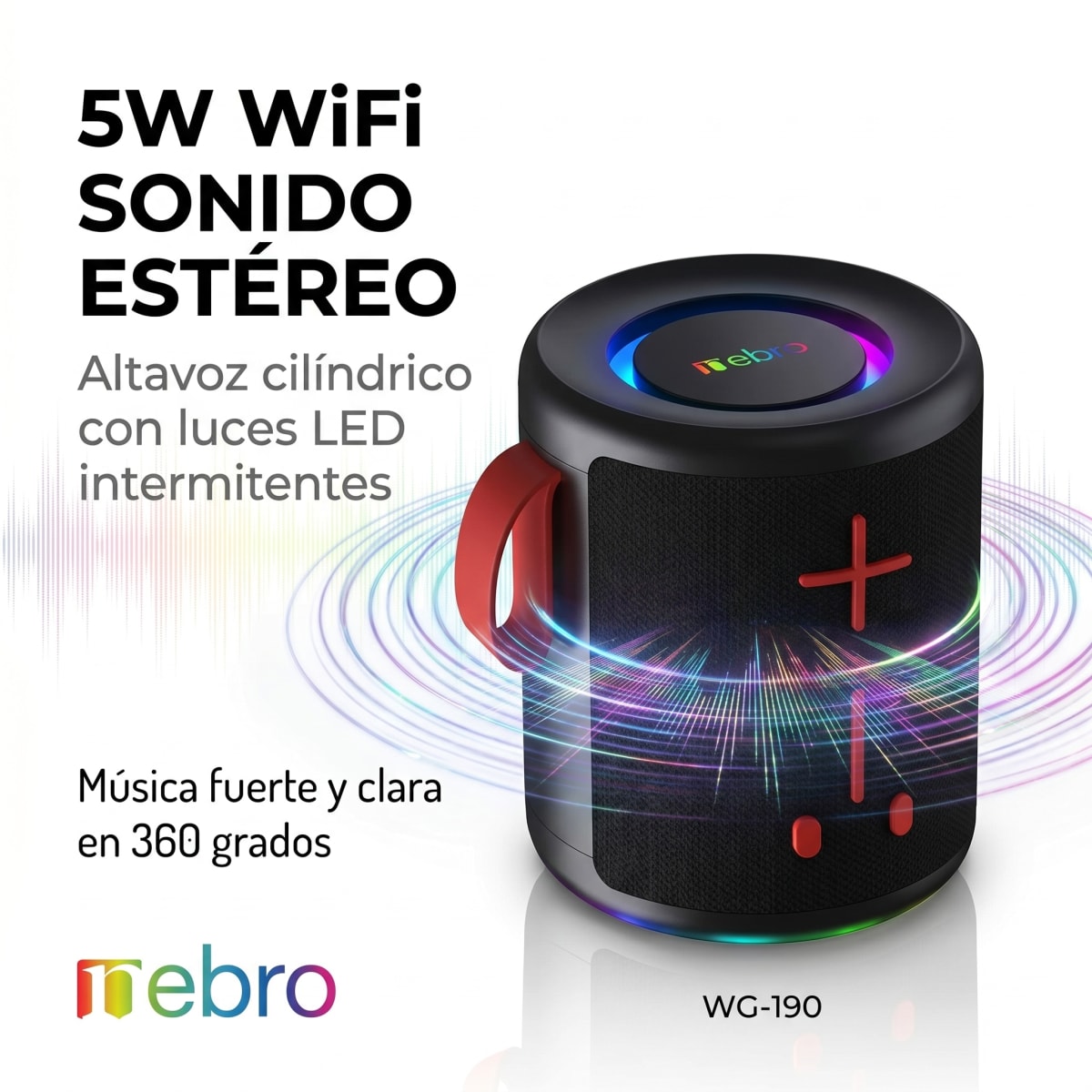 Bocina Bluetooth NEBRO WG190 Bluetooth 54 5W2