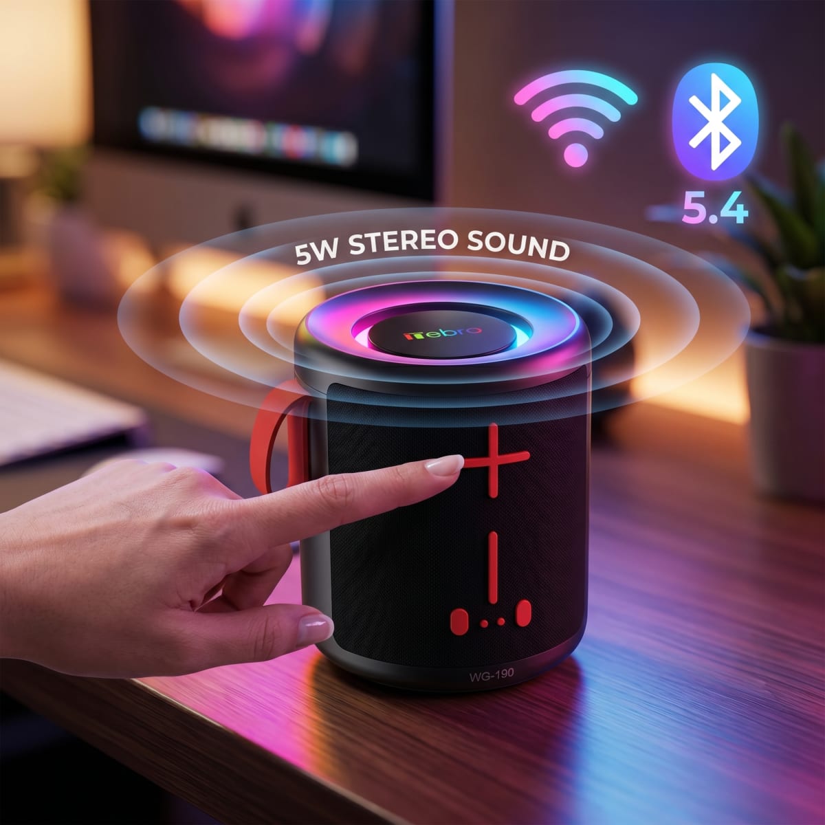 Bocina Bluetooth NEBRO WG190 Bluetooth 54 5W3