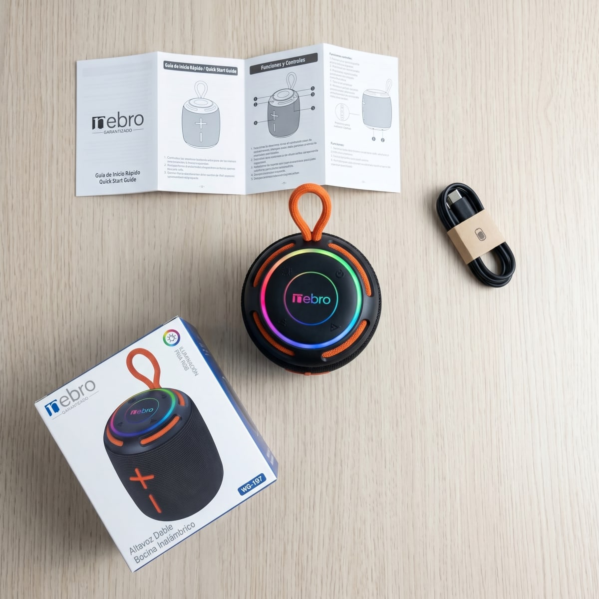 Bocina Bluetooth TWS NEBRO WG197 Bluetooth 53 8W8