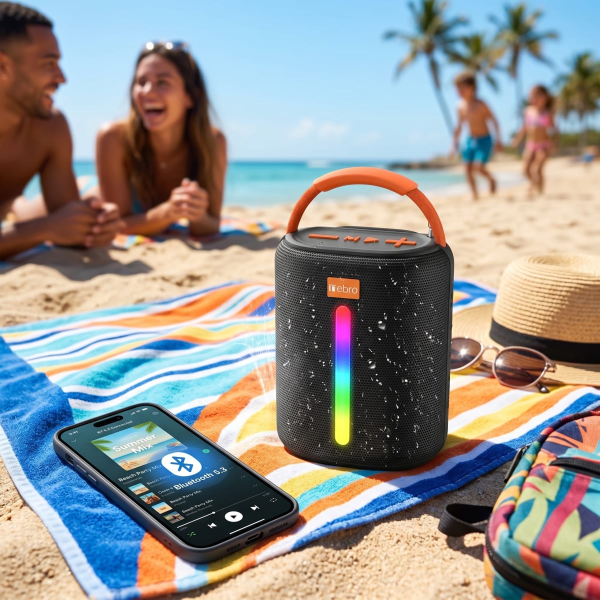 Bocina Bluetooth NEBRO WG601 Bluetooth 53 10W Solar4