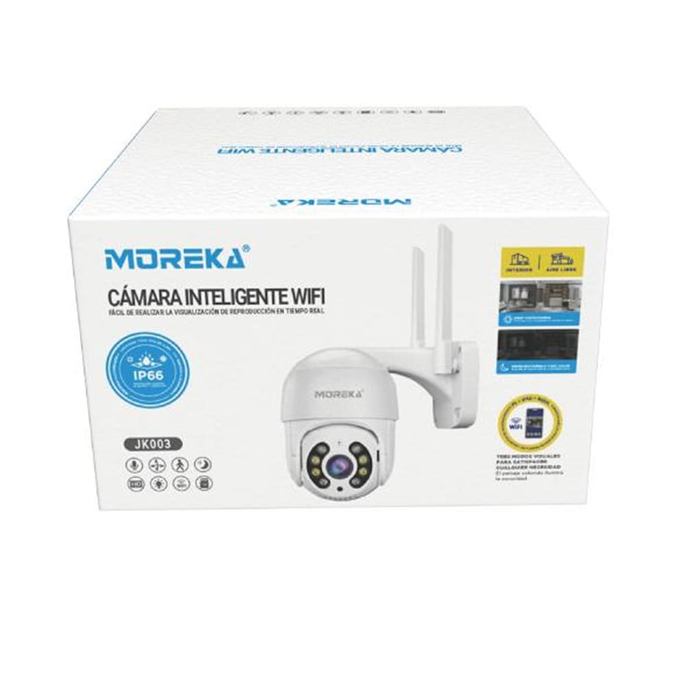 Cámara IP 360° Wifi 3mp Visión Nocturna Certificación IP66 Micrófono y altavoz JK-0039