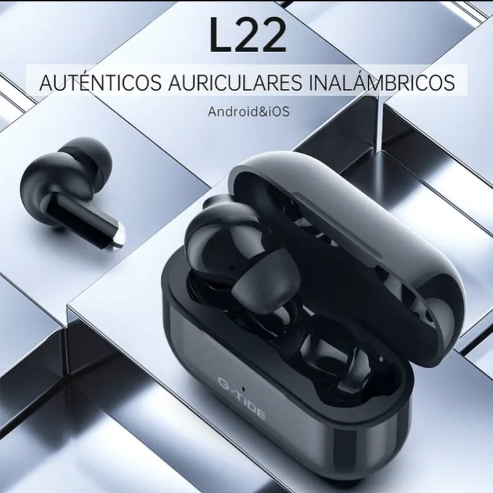 Audífonos Bluetooth Cancelación de Ruido Sport 30mAh + estuche 300mAh IPX4 G-TIDE L223
