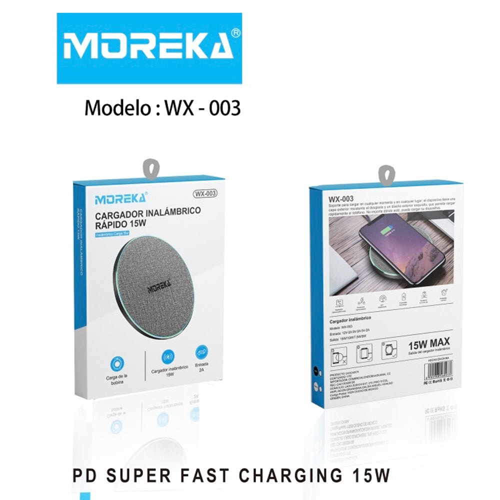 Cargador Magnetico Inálambrico 15W Moreka WX-0033
