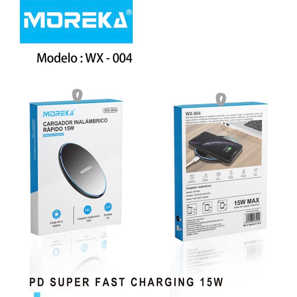 Cargador Magnetico Inálambrico 15W Moreka WX-0042