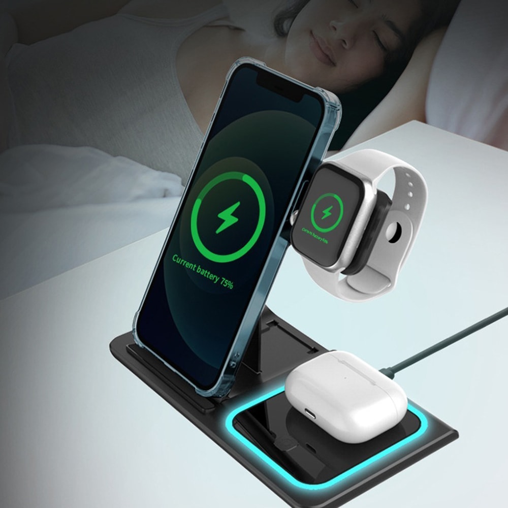 Estación de Carga Inalámbrica 3 en 1 compatible con Apple2