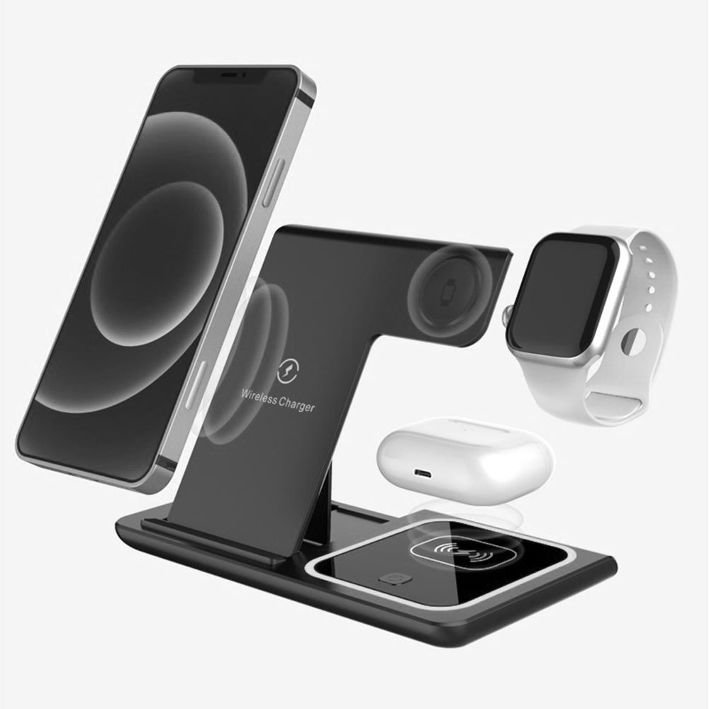 Estación de Carga Inalámbrica 3 en 1 compatible con apple modelo x4558