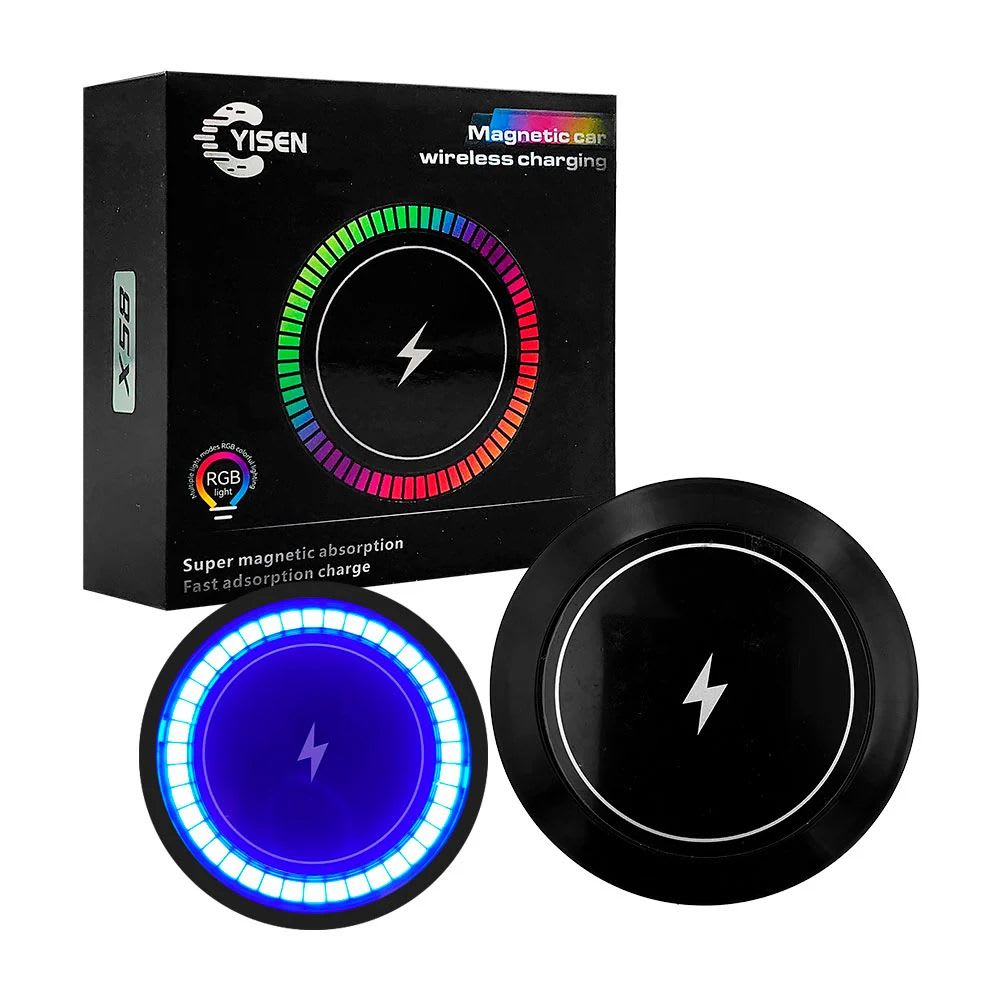 Cargador Magnético Inalámbrico 15W con gancho para auto Yisen X585