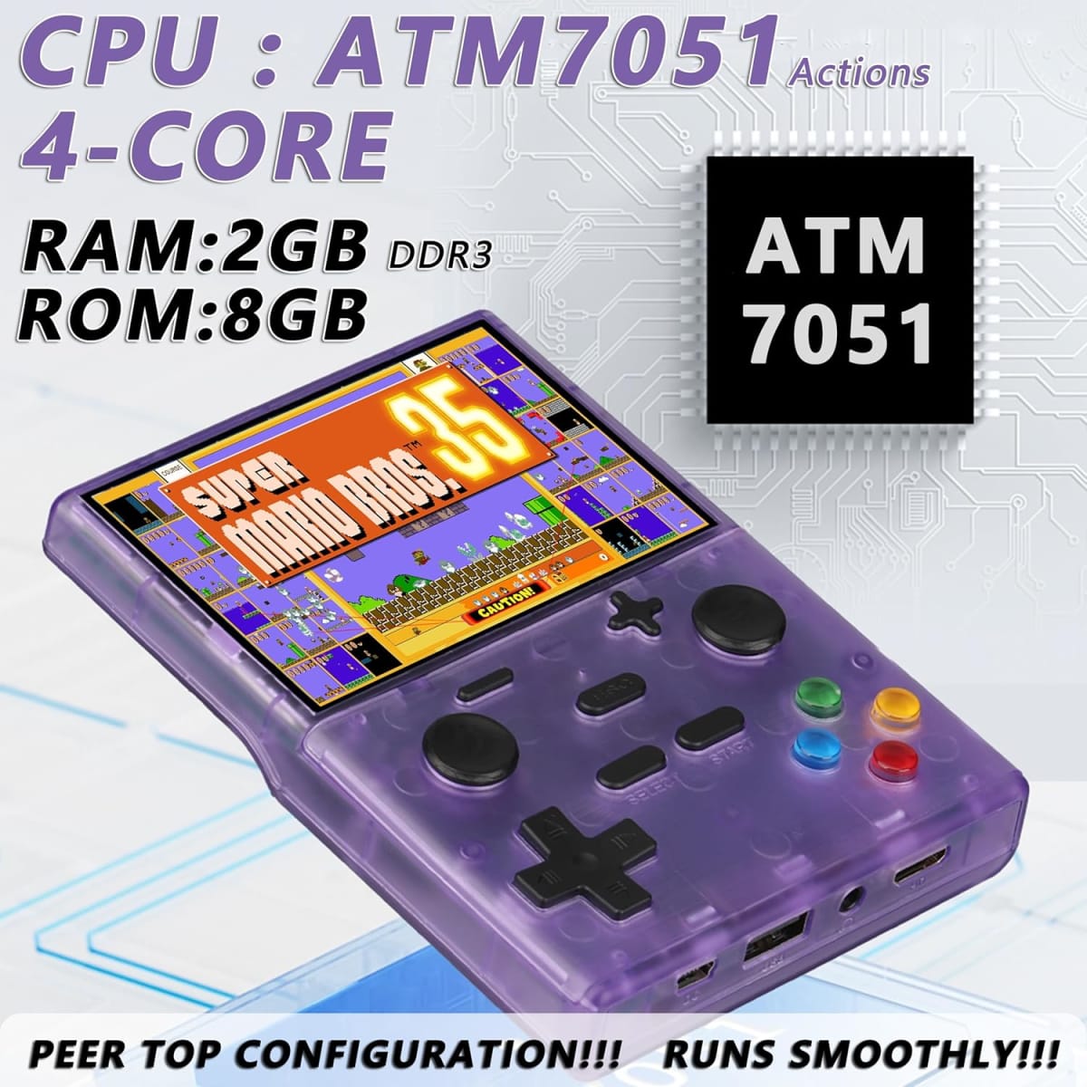 Consola de juegos portátil XGB35 3.5 pulgadas retro RAM 2GB ROM 812