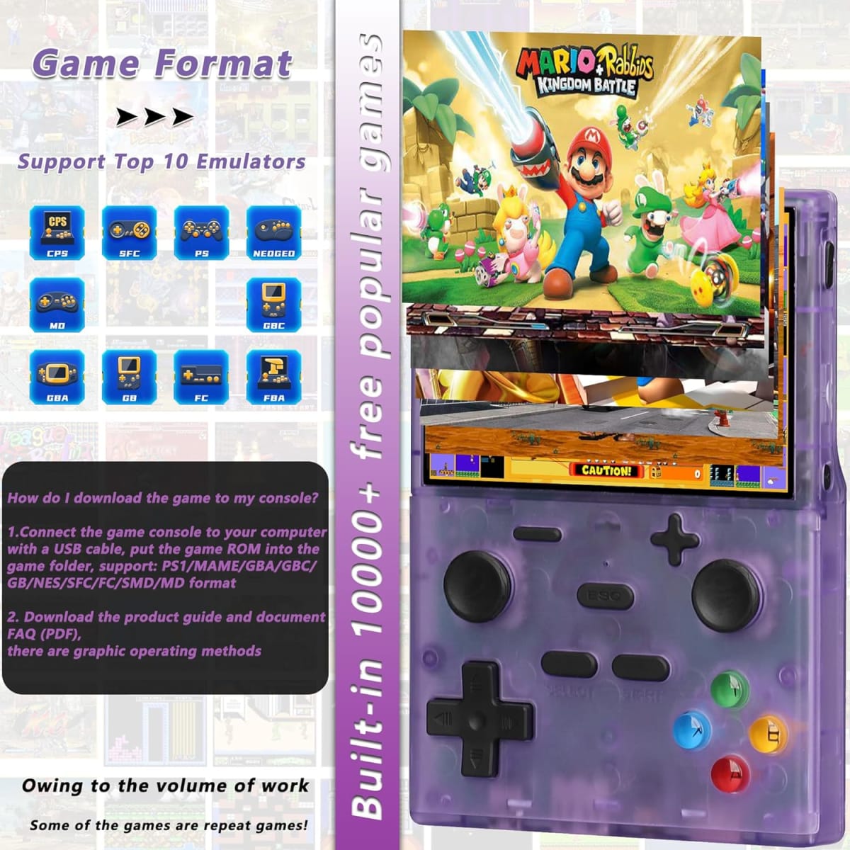 Consola de juegos portátil XGB35 3.5 pulgadas retro RAM 2GB ROM 811