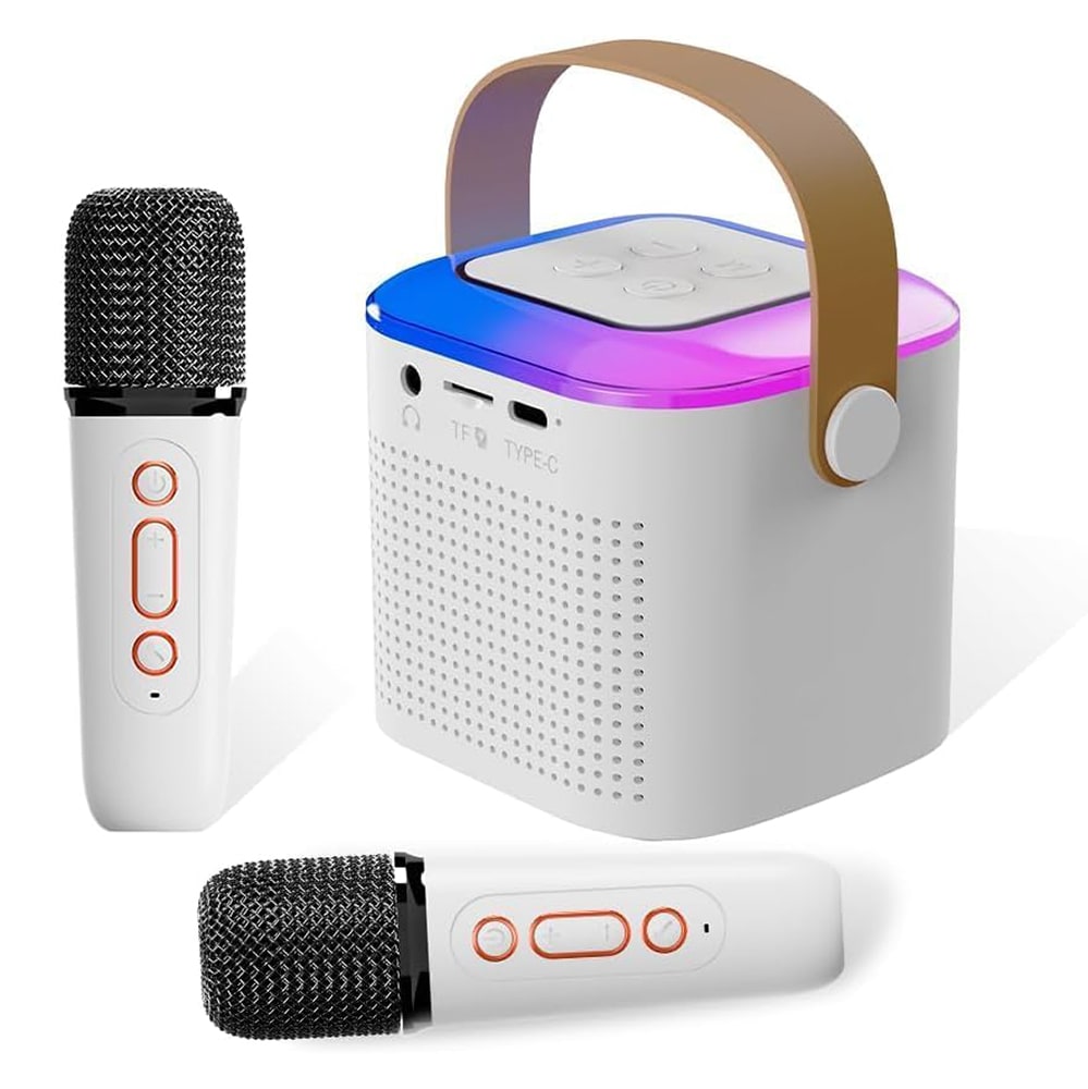 Bocina Karaoke Moreka Y1 Bluetooth  FM dual microfonos portatil 0