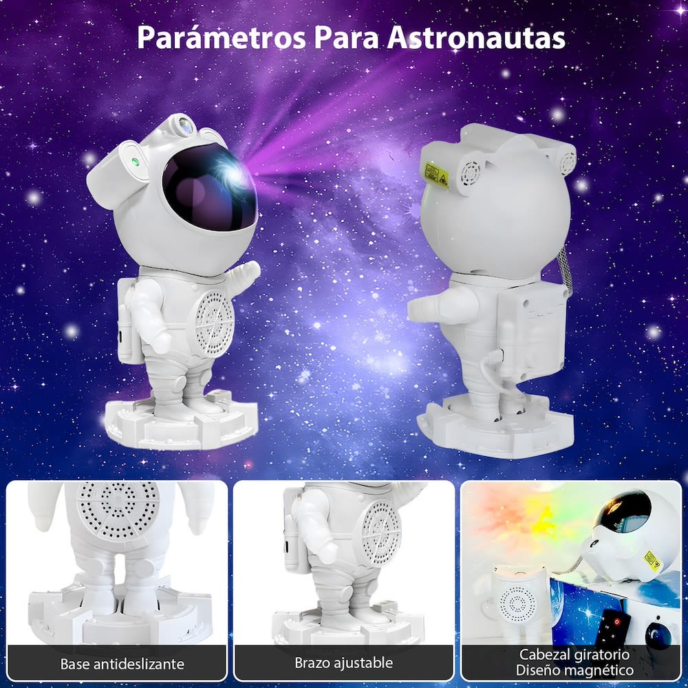 Proyector De Estrella Galaxia Astronautas Lampara De Noche Z195