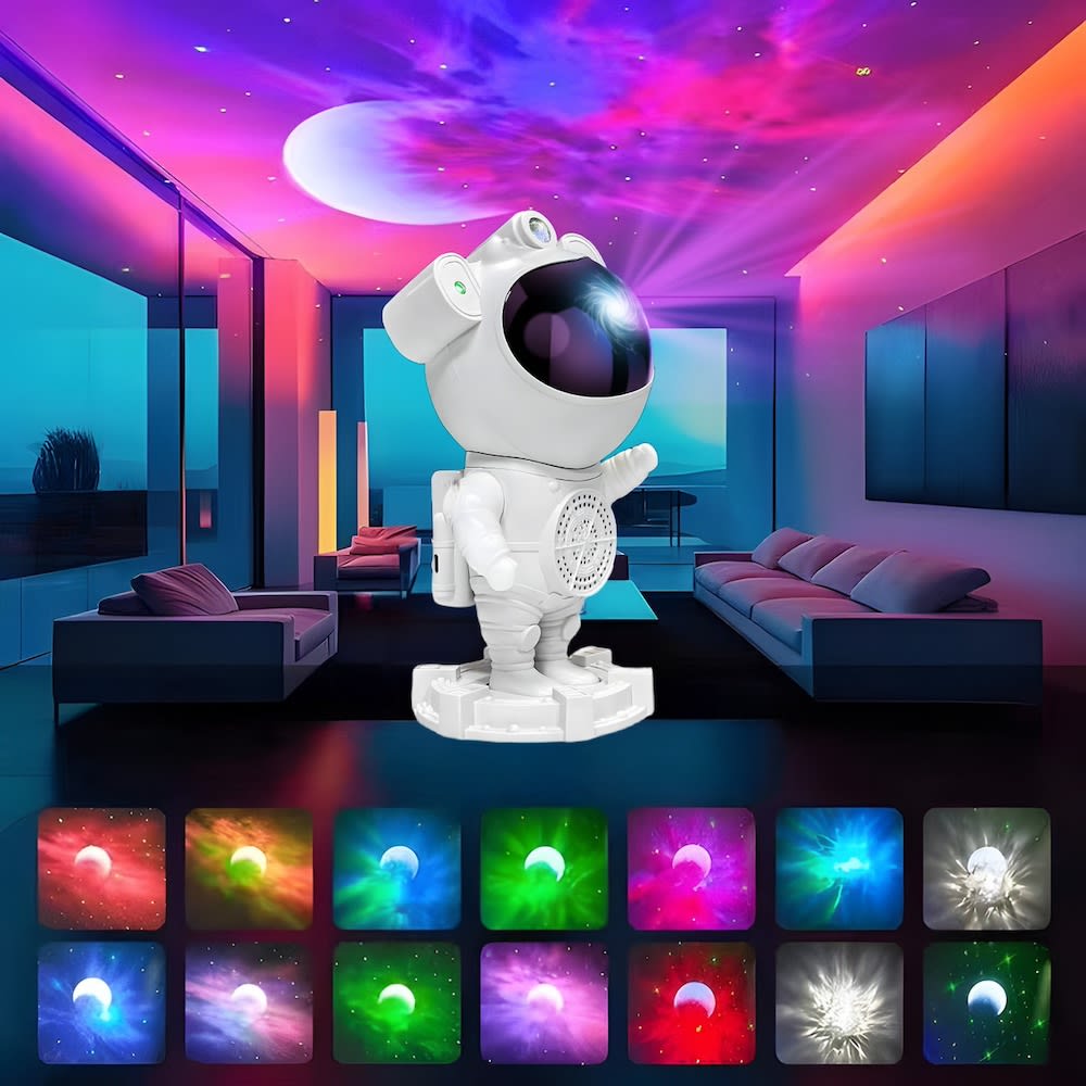 Proyector De Estrella Galaxia Astronautas Lampara De Noche Z194